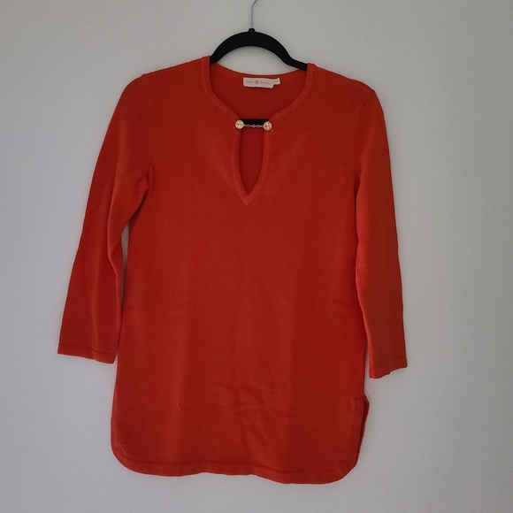 TORY BURCH orange red  top - Picture 1 of 5